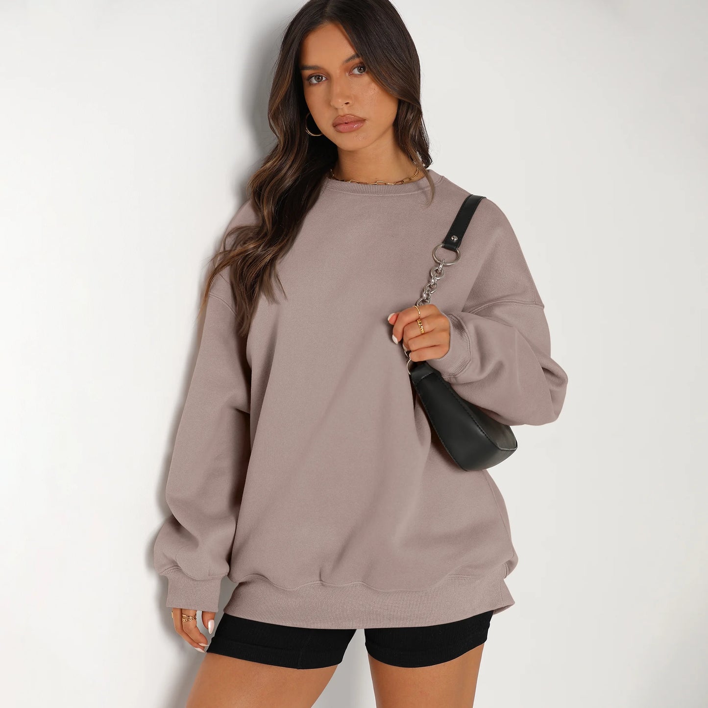 Oversized Hoodies for Women Crewneck Y2K Hoodies Sweaters Casual Tops Comfy Fall Fashion Pullover Outfits Winter Clothes 2025