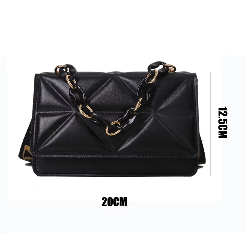 Fashion Women Shoulder Bag Handbags PU Leather Flap Bag Female Large Capacity Casual Crossobdy Clutch